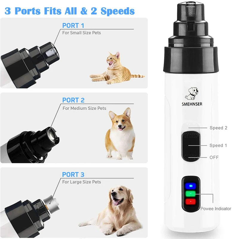 PawsterClub™ Rechargeable Dog Nail Grinder