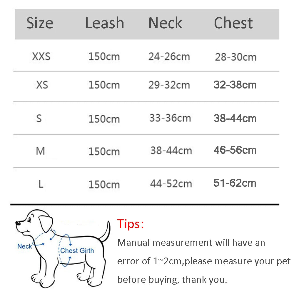 PawsterClub™ Reflective Dog Harness for Small Dogs